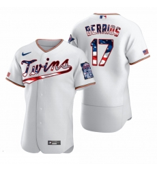 Men Minnesota Twins 17 Jose Berrios Men Nike White Fluttering USA Flag Limited Edition Flex Base MLB Jersey Men Minnesota Twins 17 Jose Berrios Men Nike White Fluttering USA Flag Limited Edition Flex Base MLB Jersey