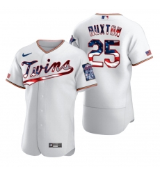 Men Minnesota Twins 25 Byron Buxton Men Nike White Fluttering USA Flag Limited Edition Flex Base MLB Jersey Men Minnesota Twins 25 Byron Buxton Men Nike White Fluttering USA Flag Limited Edition Flex Base MLB Jersey