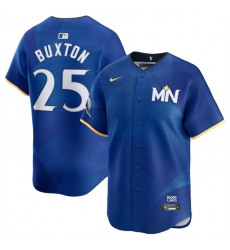 Men Minnesota Twins 25 Byron Buxton Royal 2024 City Connect Limited Stitched Baseball Jersey Men Minnesota Twins 25 Byron Buxton Royal 2024 City Connect Limited Stitched Baseball Jersey