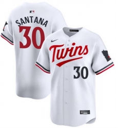 Men Minnesota Twins 30 Carlos Santana White 2024 Home Limited Cool Base Stitched Baseball Jersey Men Minnesota Twins 30 Carlos Santana White 2024 Home Limited Cool Base Stitched Baseball Jersey