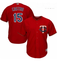 Mens Majestic Minnesota Twins 15 Jason Castro Replica Scarlet Alternate Cool Base MLB Jersey Mens Majestic Minnesota Twins 15 Jason Castro Replica Scarlet Alternate Cool Base MLB Jersey