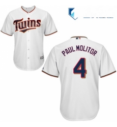 Mens Majestic Minnesota Twins 4 Paul Molitor Replica White Home Cool Base MLB Jersey Mens Majestic Minnesota Twins 4 Paul Molitor Replica White Home Cool Base MLB Jersey