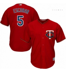 Mens Majestic Minnesota Twins 5 Eduardo Escobar Replica Scarlet Alternate Cool Base MLB Jersey Mens Majestic Minnesota Twins 5 Eduardo Escobar Replica Scarlet Alternate Cool Base MLB Jersey