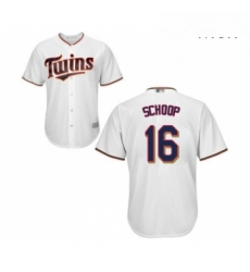 Mens Minnesota Twins 16 Jonathan Schoop Replica White Home Cool Base Baseball Jersey Mens Minnesota Twins 16 Jonathan Schoop Replica White Home Cool Base Baseball Jersey