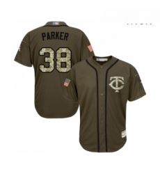 Mens Minnesota Twins 38 Blake Parker Authentic Green Salute to Service Baseball Jersey Mens Minnesota Twins 38 Blake Parker Authentic Green Salute to Service Baseball Jersey