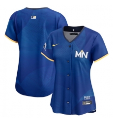 Women Minnesota Twins Blank Royal 2024 City Connect Limited Stitched Baseball Jersey Women Minnesota Twins Blank Royal 2024 City Connect Limited Stitched Baseball Jersey