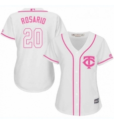Womens Majestic Minnesota Twins 20 Eddie Rosario Authentic White Fashion Cool Base MLB Jersey Womens Majestic Minnesota Twins 20 Eddie Rosario Authentic White Fashion Cool Base MLB Jersey