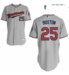 Womens Majestic Minnesota Twins 25 Byron Buxton Replica Grey Road Cool Base MLB Jersey Womens Majestic Minnesota Twins 25 Byron Buxton Replica Grey Road Cool Base MLB Jersey