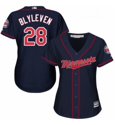 Womens Majestic Minnesota Twins 28 Bert Blyleven Authentic Navy Blue Alternate Road Cool Base MLB Jersey Womens Majestic Minnesota Twins 28 Bert Blyleven Authentic Navy Blue Alternate Road Cool Base MLB Jersey