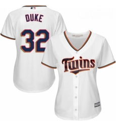 Womens Majestic Minnesota Twins 32 Zach Duke Replica White Home Cool Base MLB Jersey Womens Majestic Minnesota Twins 32 Zach Duke Replica White Home Cool Base MLB Jersey