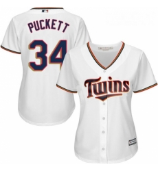 Womens Majestic Minnesota Twins 34 Kirby Puckett Authentic White Home Cool Base MLB Jersey Womens Majestic Minnesota Twins 34 Kirby Puckett Authentic White Home Cool Base MLB Jersey