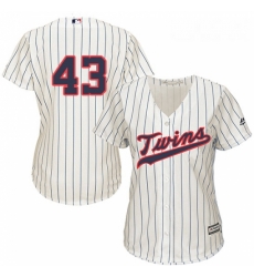 Womens Majestic Minnesota Twins 43 Addison Reed Replica Cream Alternate Cool Base MLB Jersey Womens Majestic Minnesota Twins 43 Addison Reed Replica Cream Alternate Cool Base MLB Jersey