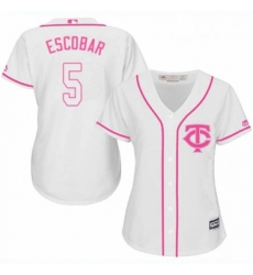 Womens Majestic Minnesota Twins 5 Eduardo Escobar Authentic White Fashion Cool Base MLB Jersey Womens Majestic Minnesota Twins 5 Eduardo Escobar Authentic White Fashion Cool Base MLB Jersey