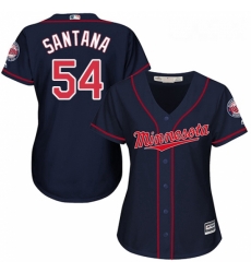 Womens Majestic Minnesota Twins 54 Ervin Santana Authentic Navy Blue Alternate Road Cool Base MLB Jersey Womens Majestic Minnesota Twins 54 Ervin Santana Authentic Navy Blue Alternate Road Cool Base MLB Jersey