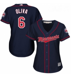 Womens Majestic Minnesota Twins 6 Tony Oliva Replica Navy Blue Alternate Road Cool Base MLB Jersey Womens Majestic Minnesota Twins 6 Tony Oliva Replica Navy Blue Alternate Road Cool Base MLB Jersey