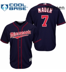 Womens Majestic Minnesota Twins 7 Joe Mauer Authentic Navy Blue Alternate Road Cool Base MLB Jersey Womens Majestic Minnesota Twins 7 Joe Mauer Authentic Navy Blue Alternate Road Cool Base MLB Jersey