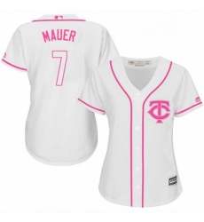 Womens Majestic Minnesota Twins 7 Joe Mauer Authentic White Fashion Cool Base MLB Jersey Womens Majestic Minnesota Twins 7 Joe Mauer Authentic White Fashion Cool Base MLB Jersey