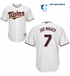 Womens Majestic Minnesota Twins 7 Joe Mauer Authentic White Home Cool Base MLB Jersey Womens Majestic Minnesota Twins 7 Joe Mauer Authentic White Home Cool Base MLB Jersey