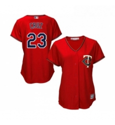 Womens Minnesota Twins 23 Nelson Cruz Replica Scarlet Alternate Cool Base Baseball Jersey Womens Minnesota Twins 23 Nelson Cruz Replica Scarlet Alternate Cool Base Baseball Jersey