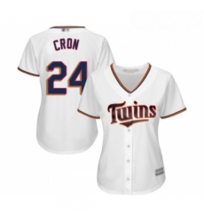 Womens Minnesota Twins 24 C J Cron Replica White Home Cool Base Baseball Jersey Womens Minnesota Twins 24 C J Cron Replica White Home Cool Base Baseball Jersey