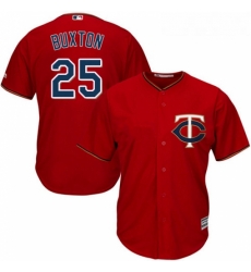 Youth Majestic Minnesota Twins 25 Byron Buxton Replica Scarlet Alternate Cool Base MLB Jersey Youth Majestic Minnesota Twins 25 Byron Buxton Replica Scarlet Alternate Cool Base MLB Jersey