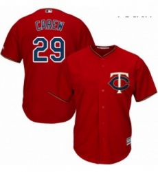 Youth Majestic Minnesota Twins 29 Rod Carew Replica Scarlet Alternate Cool Base MLB Jersey Youth Majestic Minnesota Twins 29 Rod Carew Replica Scarlet Alternate Cool Base MLB Jersey
