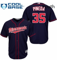 Youth Majestic Minnesota Twins 35 Michael Pineda Authentic Navy Blue Alternate Road Cool Base MLB Jersey Youth Majestic Minnesota Twins 35 Michael Pineda Authentic Navy Blue Alternate Road Cool Base MLB Jersey