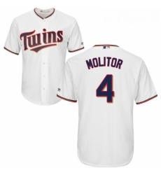 Youth Majestic Minnesota Twins 4 Paul Molitor Replica White Home Cool Base MLB Jersey Youth Majestic Minnesota Twins 4 Paul Molitor Replica White Home Cool Base MLB Jersey