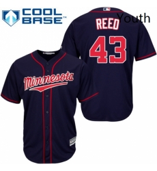 Youth Majestic Minnesota Twins 43 Addison Reed Replica Navy Blue Alternate Road Cool Base MLB Jersey Youth Majestic Minnesota Twins 43 Addison Reed Replica Navy Blue Alternate Road Cool Base MLB Jersey