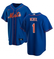 Men New York Mets 1 Jeff McNeil Royal Cool Base Stitched Jersey Men New York Mets 1 Jeff McNeil Royal Cool Base Stitched Jersey