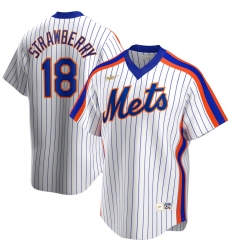 Men New York Mets 18 Darryl Strawberry Nike Home Cooperstown Collection Player MLB Jersey White Men New York Mets 18 Darryl Strawberry Nike Home Cooperstown Collection Player MLB Jersey White