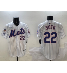 Men New York Mets 22 Juan Soto White 2025 Spring Training Home Limited Stitched Baseball Jersey Men New York Mets 22 Juan Soto White 2025 Spring Training Home Limited Stitched Baseball Jersey