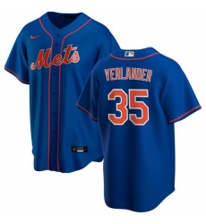 Men New York Mets 35 Justin Verlander Royal Cool Base Stitched Baseball Jersey Men New York Mets 35 Justin Verlander Royal Cool Base Stitched Baseball Jersey