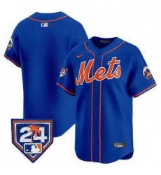 Men New York Mets Blank Royal 2024 Spring Training V2 Limited Stitched Baseball Jersey Men New York Mets Blank Royal 2024 Spring Training V2 Limited Stitched Baseball Jersey