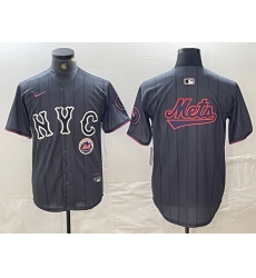 Men New York Mets Team Big Logo Graphite 2024 City Connect Limited Stitched Baseball Jersey 10 Men New York Mets Team Big Logo Graphite 2024 City Connect Limited Stitched Baseball Jersey 10