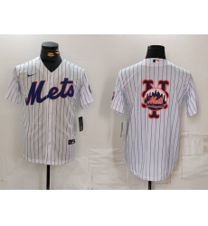 Men New York Mets White Team Big Logo Cool Base Stitched Baseball Jersey Men New York Mets White Team Big Logo Cool Base Stitched Baseball Jersey
