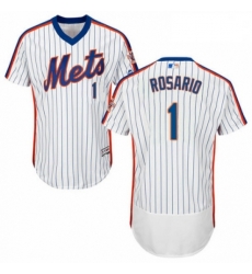 Mens Majestic New York Mets 1 Amed Rosario White Alternate Flex Base Authentic Collection MLB Jersey Mens Majestic New York Mets 1 Amed Rosario White Alternate Flex Base Authentic Collection MLB Jersey