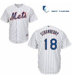 Mens Majestic New York Mets 18 Darryl Strawberry Replica White Home Cool Base MLB Jersey Mens Majestic New York Mets 18 Darryl Strawberry Replica White Home Cool Base MLB Jersey