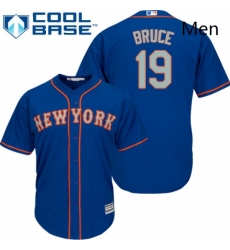 Mens Majestic New York Mets 19 Jay Bruce Replica Royal Blue Alternate Road Cool Base MLB Jersey Mens Majestic New York Mets 19 Jay Bruce Replica Royal Blue Alternate Road Cool Base MLB Jersey