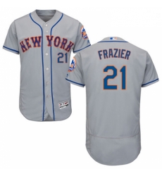 Mens Majestic New York Mets 21 Todd Frazier Grey Road Flex Base Authentic Collection MLB Jersey Mens Majestic New York Mets 21 Todd Frazier Grey Road Flex Base Authentic Collection MLB Jersey