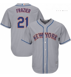 Mens Majestic New York Mets 21 Todd Frazier Replica Grey Road Cool Base MLB Jersey Mens Majestic New York Mets 21 Todd Frazier Replica Grey Road Cool Base MLB Jersey