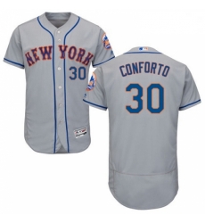 Mens Majestic New York Mets 30 Michael Conforto Grey Road Flex Base Authentic Collection MLB Jersey Mens Majestic New York Mets 30 Michael Conforto Grey Road Flex Base Authentic Collection MLB Jersey
