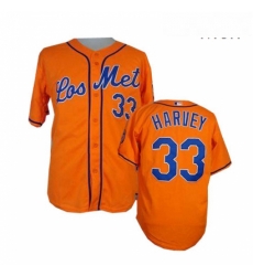 Mens Majestic New York Mets 33 Matt Harvey Replica Orange Los Mets Cool Base MLB Jersey Mens Majestic New York Mets 33 Matt Harvey Replica Orange Los Mets Cool Base MLB Jersey