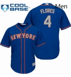 Mens Majestic New York Mets 4 Wilmer Flores Replica Royal Blue Alternate Road Cool Base MLB Jersey Mens Majestic New York Mets 4 Wilmer Flores Replica Royal Blue Alternate Road Cool Base MLB Jersey