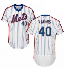 Mens Majestic New York Mets 40 Jason Vargas White Alternate Flex Base Authentic Collection MLB Jersey Mens Majestic New York Mets 40 Jason Vargas White Alternate Flex Base Authentic Collection MLB Jersey