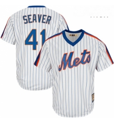 Mens Majestic New York Mets 41 Tom Seaver Replica White Cooperstown MLB Jersey Mens Majestic New York Mets 41 Tom Seaver Replica White Cooperstown MLB Jersey