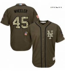 Mens Majestic New York Mets 45 Zack Wheeler Replica Green Salute to Service MLB Jersey Mens Majestic New York Mets 45 Zack Wheeler Replica Green Salute to Service MLB Jersey