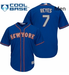 Mens Majestic New York Mets 7 Jose Reyes Replica Royal Blue Alternate Road Cool Base MLB Jersey Mens Majestic New York Mets 7 Jose Reyes Replica Royal Blue Alternate Road Cool Base MLB Jersey