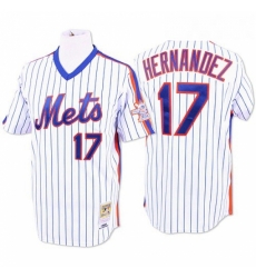 Mens Mitchell and Ness New York Mets 17 Keith Hernandez Replica WhiteBlue Strip Throwback MLB Jersey Mens Mitchell and Ness New York Mets 17 Keith Hernandez Replica WhiteBlue Strip Throwback MLB Jersey