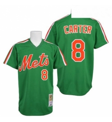 Mens Mitchell and Ness New York Mets 8 Gary Carter Replica Green 1985 Throwback MLB Jersey Mens Mitchell and Ness New York Mets 8 Gary Carter Replica Green 1985 Throwback MLB Jersey